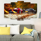 Ferrari LaFerrari & McLaren P1 - 5 Parçalı Araba Tablo
