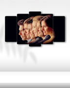 Friends, İkonik Kadro Portresi - 5 Parçalı Tablo
