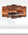 Vosvos Copper Glow - 5 Parçalı Araba Tablo
