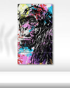 Popart Maymun - 5 Parçalı Tablo
