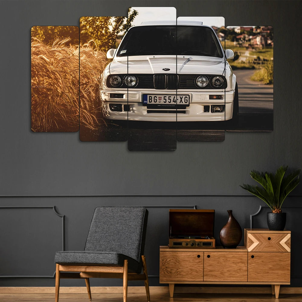 BMW E30 Sedan - 5 Parçalı Araba Tablo