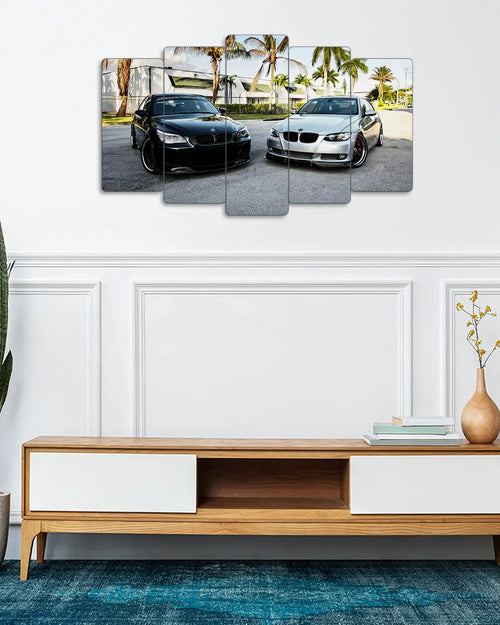 BMW M5 E60 & BMW E92 Coupe - 5 Parçalı Araba Tablo