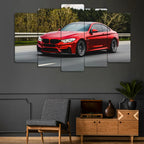 BMW M4 F82 Coupe - 5 Parçalı Araba Tablo