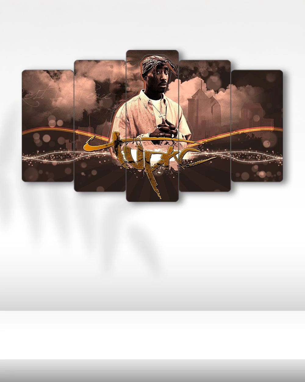 Tupac Shakur, Grafiti Tasarım - 5 Parçalı Tablo