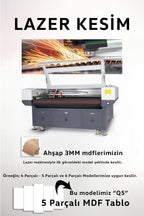 Baykuş Portresi - 5 Parçalı Tablo