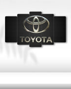 Toyota Logo - 5 Parçalı Araba Tablo