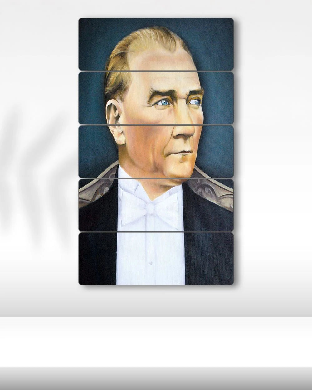 Mustafa Kemal Atatürk Portresi - 5 Parçalı Tablo