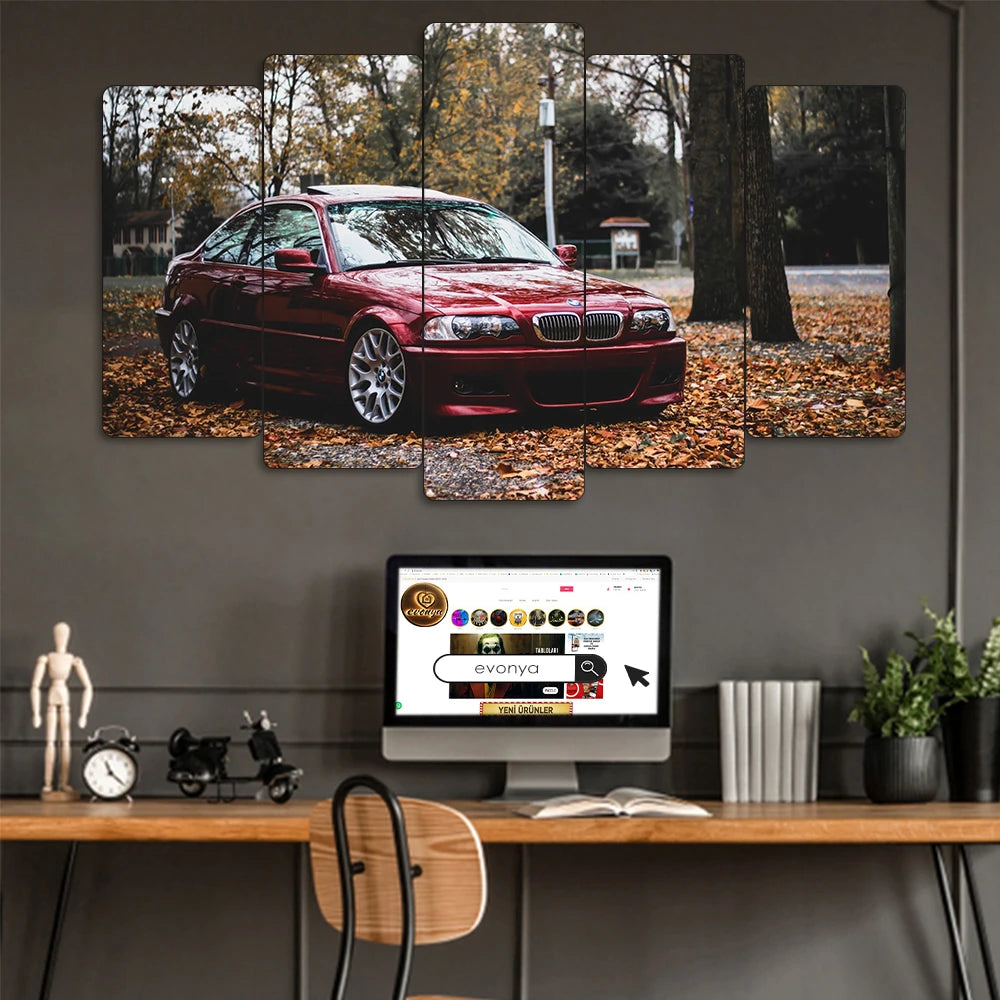 BMW E46 Coupe - 5 Parçalı Araba Tablo