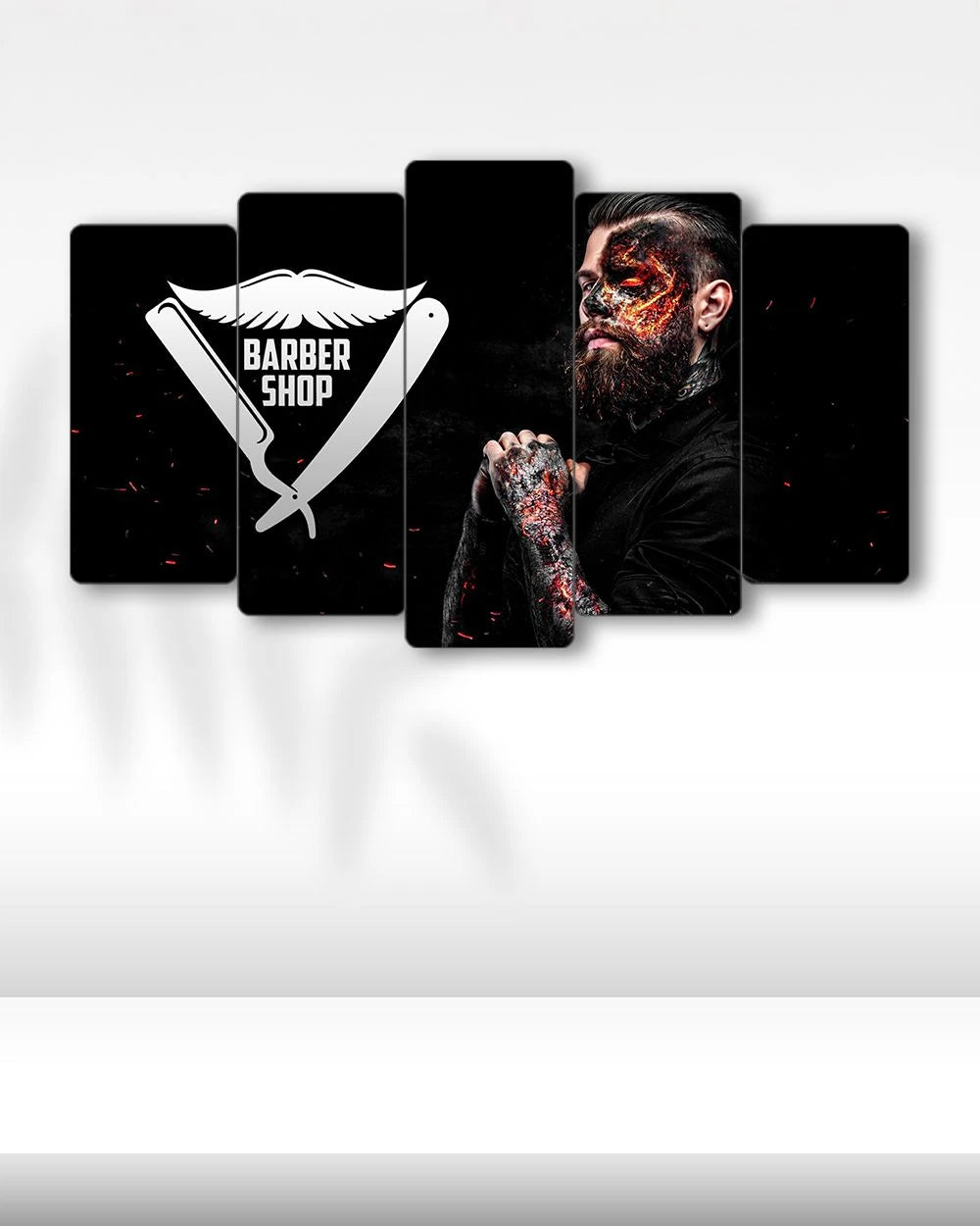 Cesur Gücün Tarzı - 5 Parçalı Berber Tablo