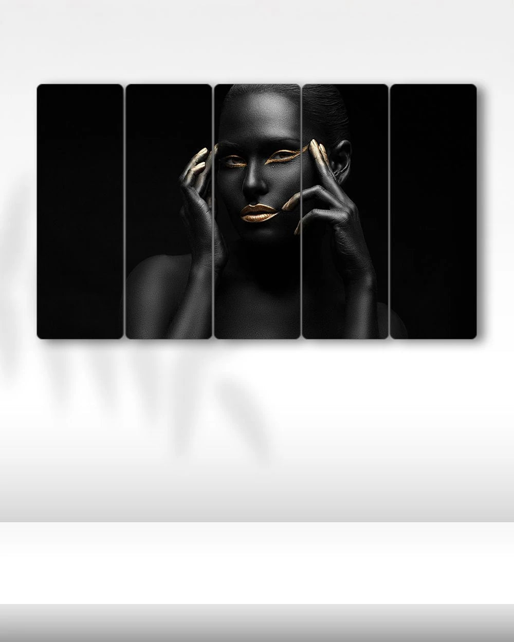 Bakışların Altın Sırrı - 5 Parçalı Kadın Tablo