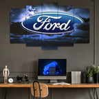 Ford Logo - 5 Parçalı Araba Tablo