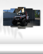 Jeep Wrangler - 5 Parçalı Araba Tablo