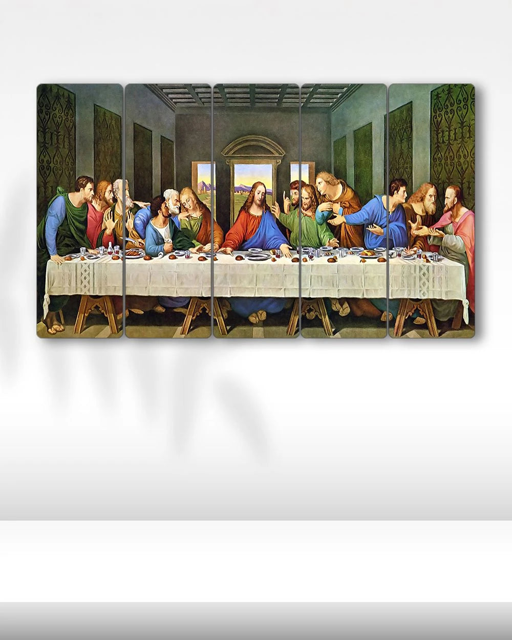 Son Akşam Yemeği, Leonardo da Vinci - 5 Parçalı Tablo