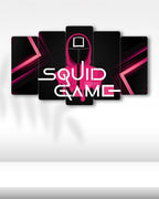 Squid Game, Kare Maskeli Görevli - 5 Parçalı Tablo