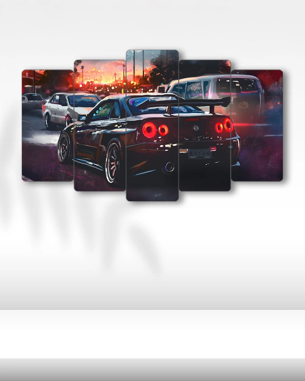 Nissan Skyline GT-R R34 - 5 Parçalı Araba Tablo