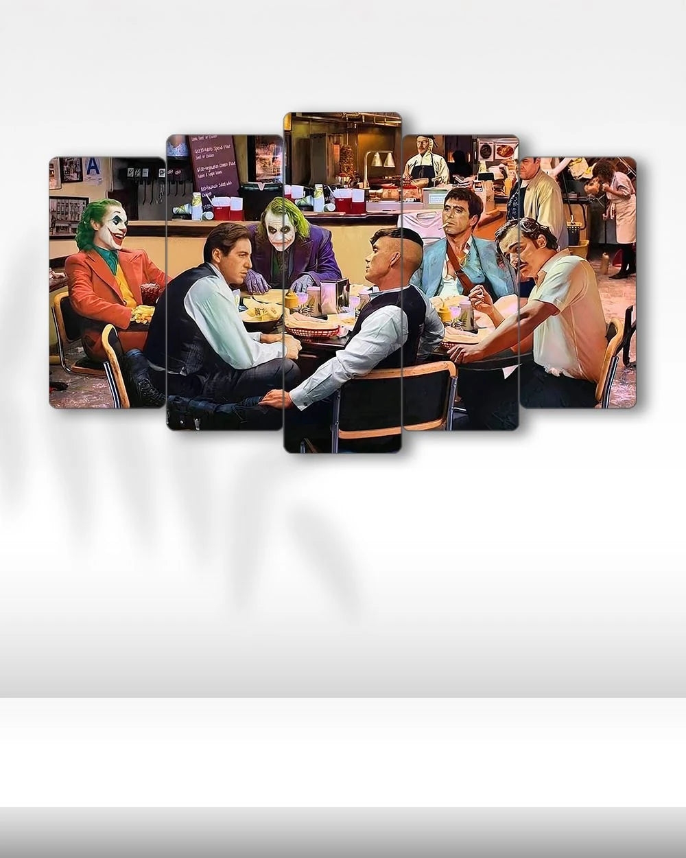 Efsane Filmler Tek Masada - 5 Parçalı Tablo