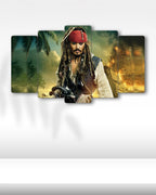Karayip Korsanları, Jack Sparrow Orman ve Gemi - 5 Parçalı Tablo