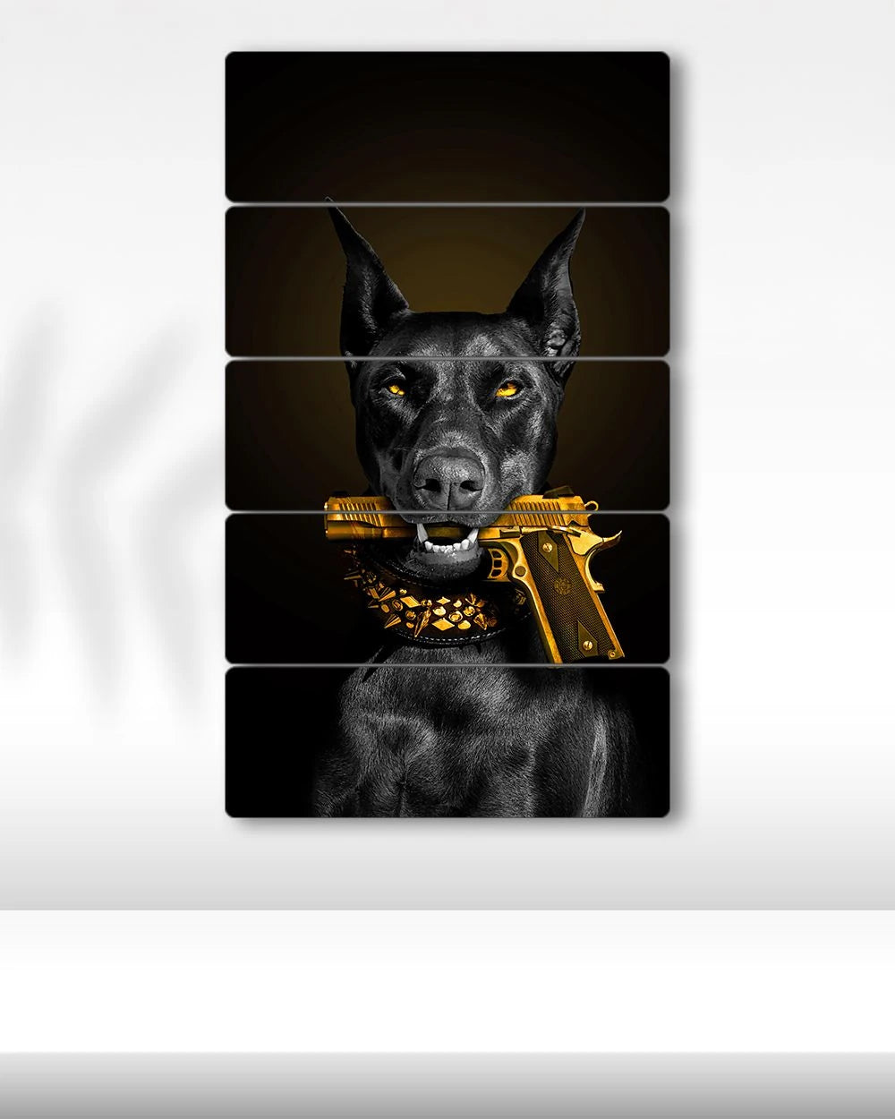 Getto, Sarı Silah, Doberman - 5 Parçalı Tablo