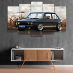 Volkswagen Golf MK2 Classic - 5 Parçalı Araba Tablo
