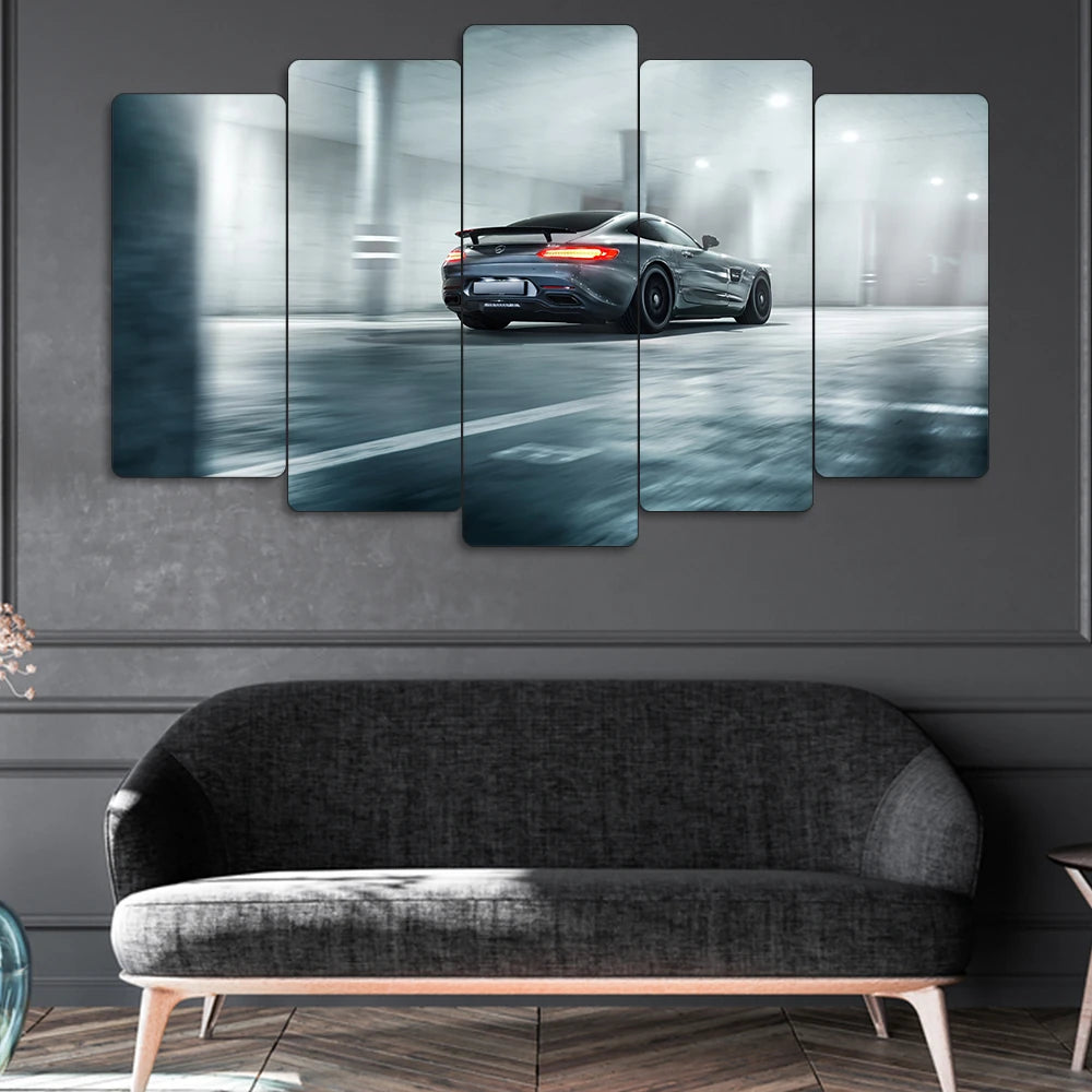 Mercedes-AMG GT - 5 Parçalı Araba Tablo