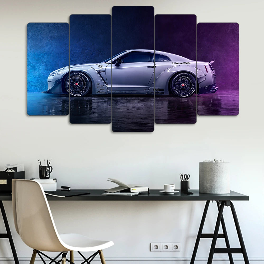 Nissan GT-R R35 Liberty Walk - 5 Parçalı Araba Tablo