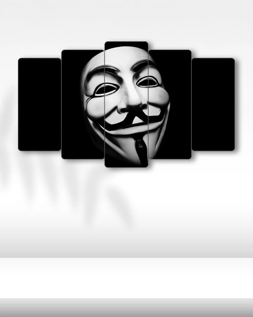 V Maskesi, V for Vendetta - 5 Parçalı Tablo