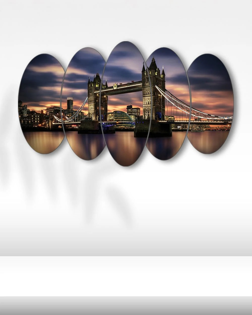 Londra Tower Bridge - 5 Parçalı Tablo