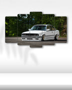 BMW E30 Coupe - 5 Parçalı Araba Tablo