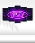 Ford Logo - 5 Parçalı Araba Tablo