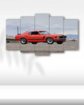 1970 Ford Mustang Boss 302 - 5 Parçalı Araba Tablo