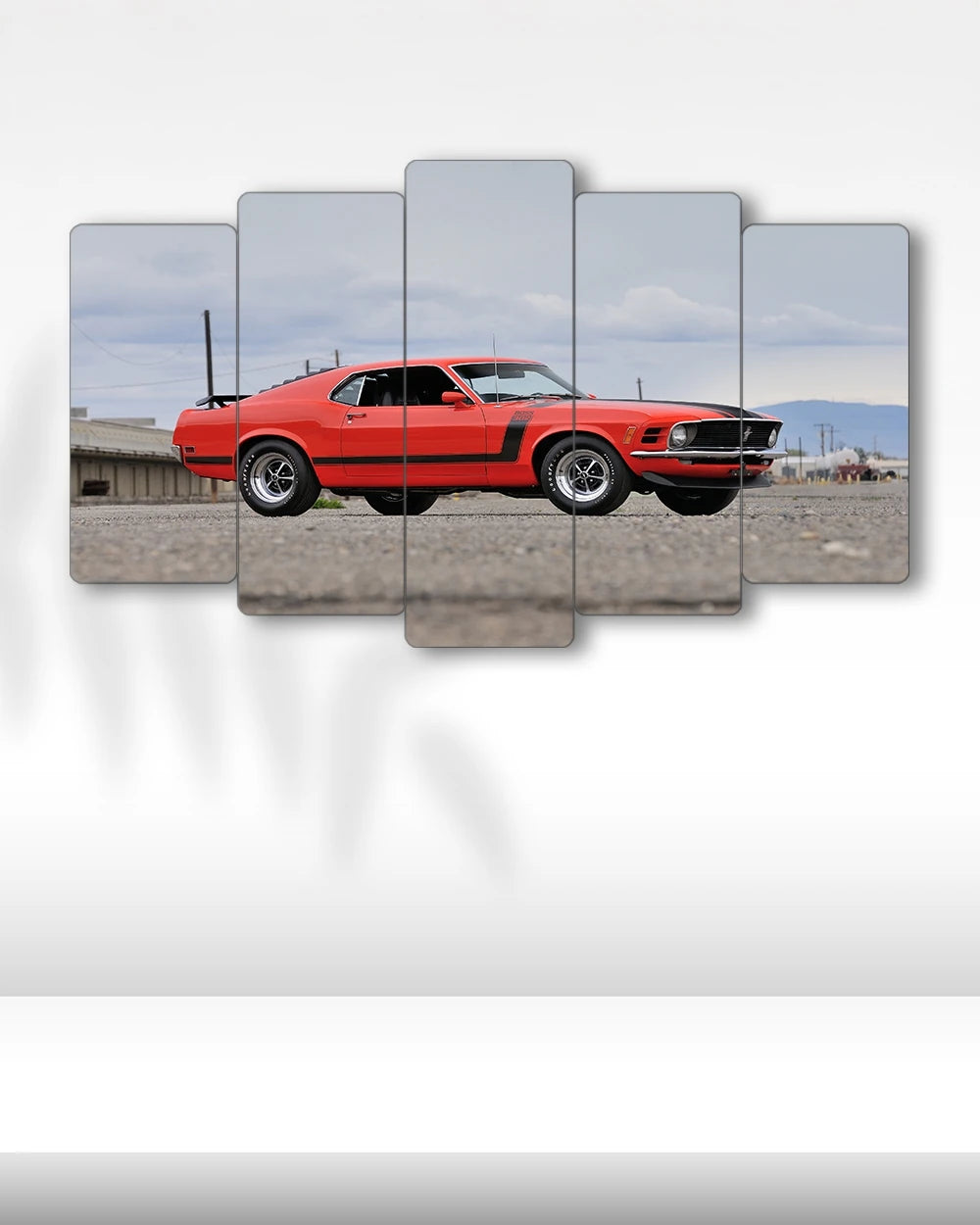 1970 Ford Mustang Boss 302 - 5 Parçalı Araba Tablo