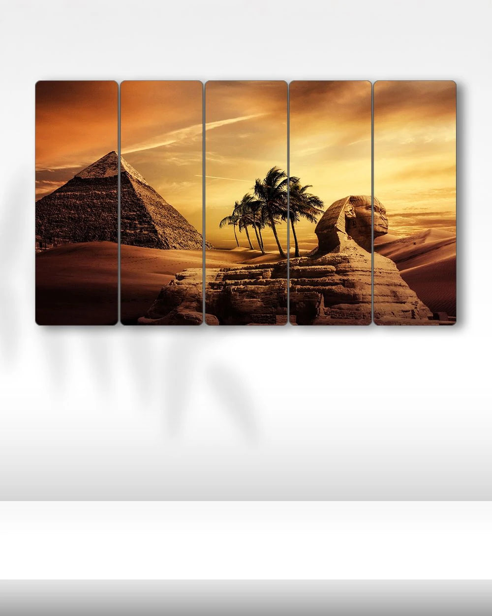 Antik Mısır, Giza Piramadi, Çöl, Mısır - 5 Parçalı Tablo