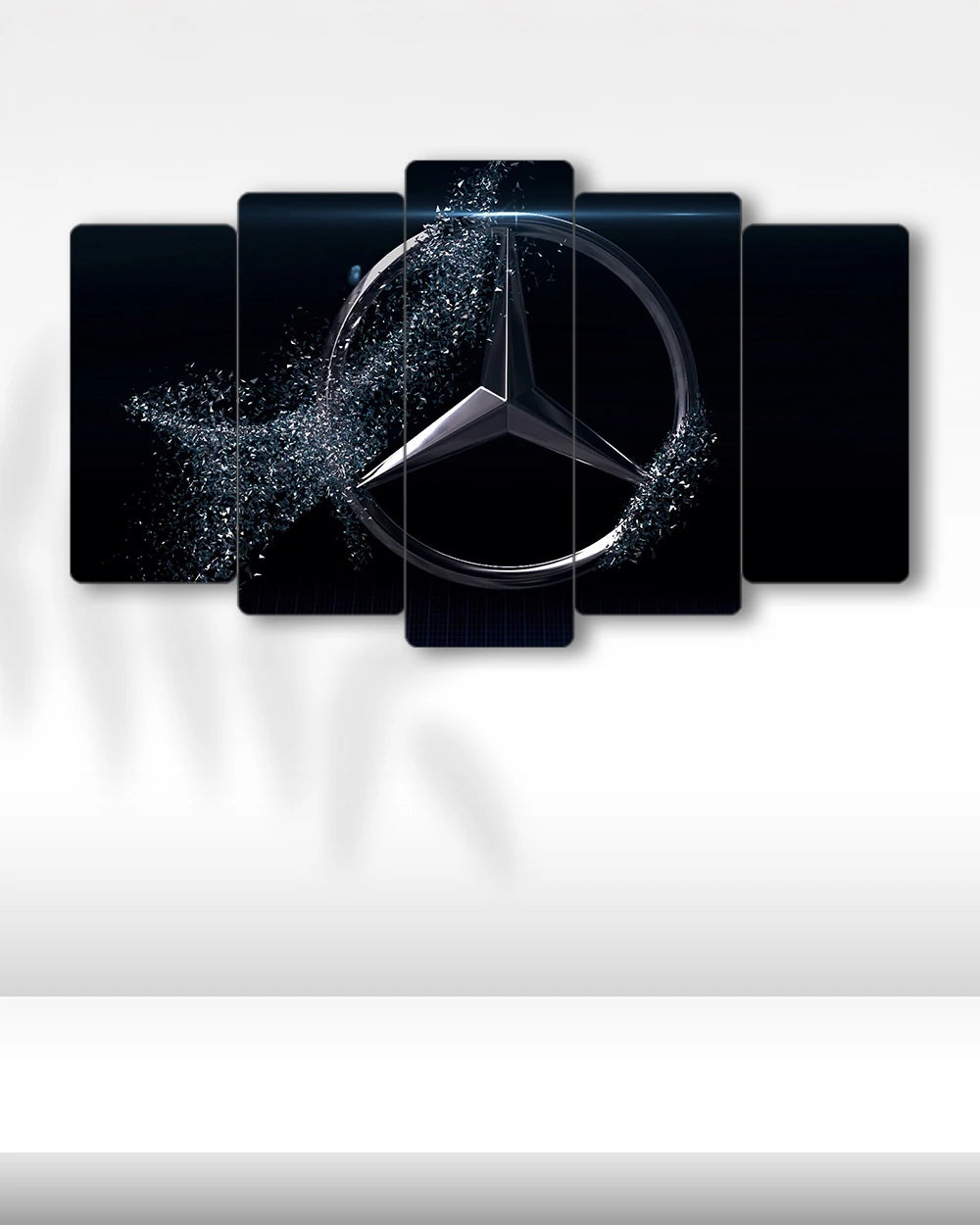 Mercedes-Benz Logo - 5 Parçalı Araba Tablo