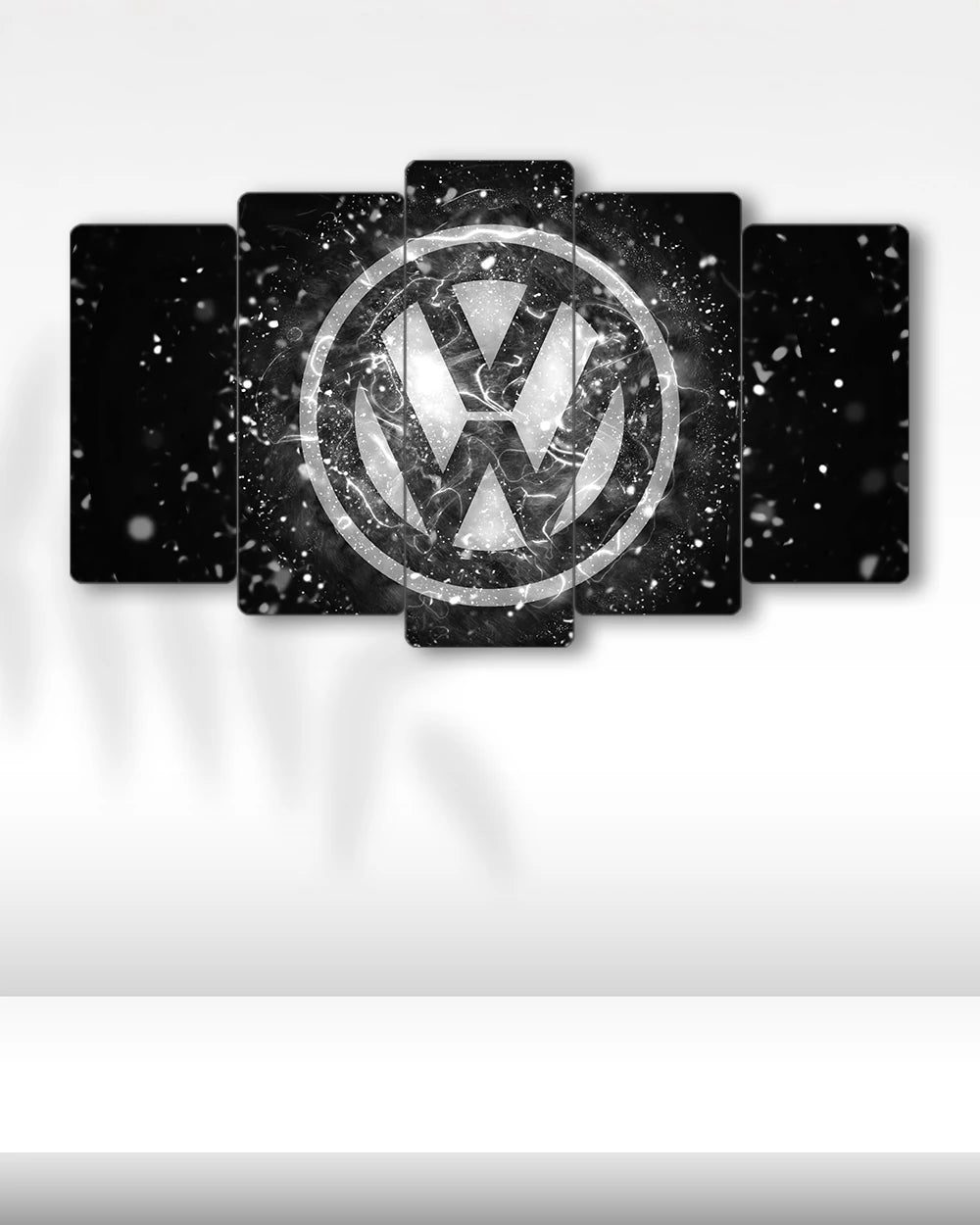 Volkswagen Logo - 5 Parçalı Araba Tablo