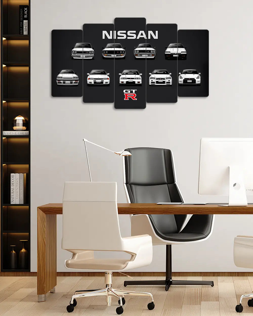 Nissan GT-R Evrimi - 5 Parçalı Araba Tablo