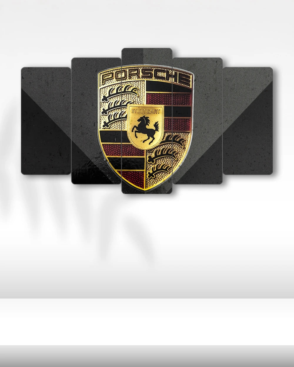 Porsche Logo - 5 Parçalı Araba Tablo