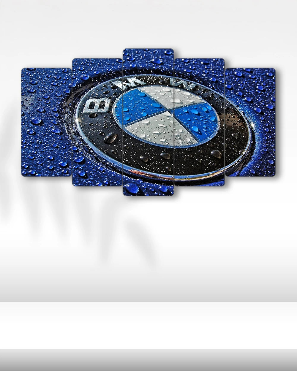 BMW Logosu Yağmur Detaylı - 5 Parçalı Araba Tablo