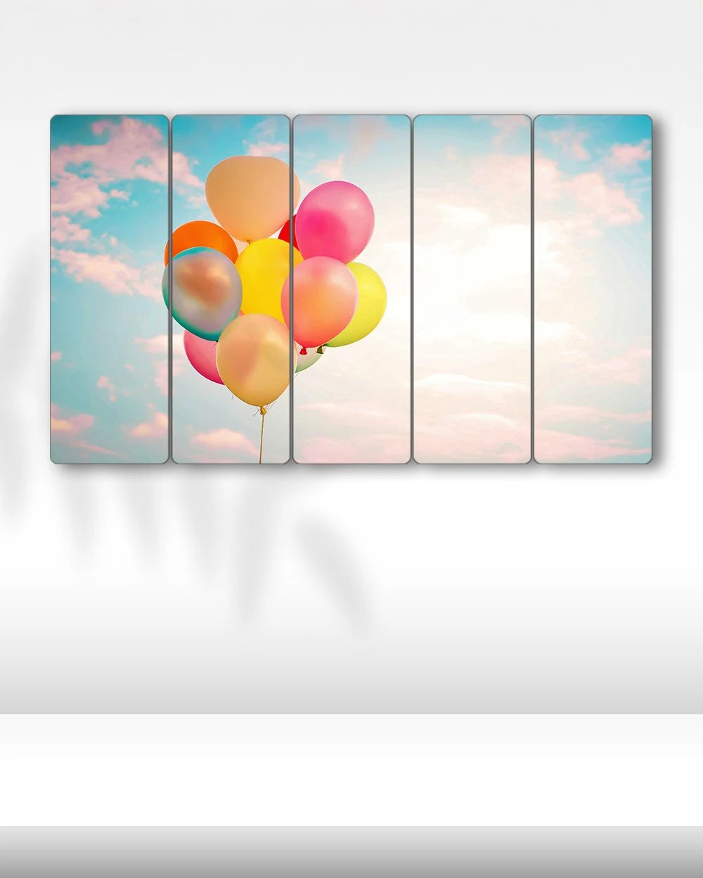 Balonlar, Gökyüzü - 5 Parçalı Tablo