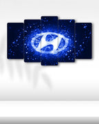 Hyundai Logo - 5 Parçalı Araba Tablo