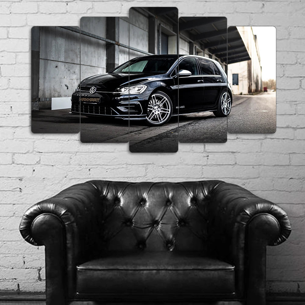 Volkswagen Golf R - 5 Parçalı Araba Tablo