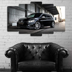 Volkswagen Golf R - 5 Parçalı Araba Tablo