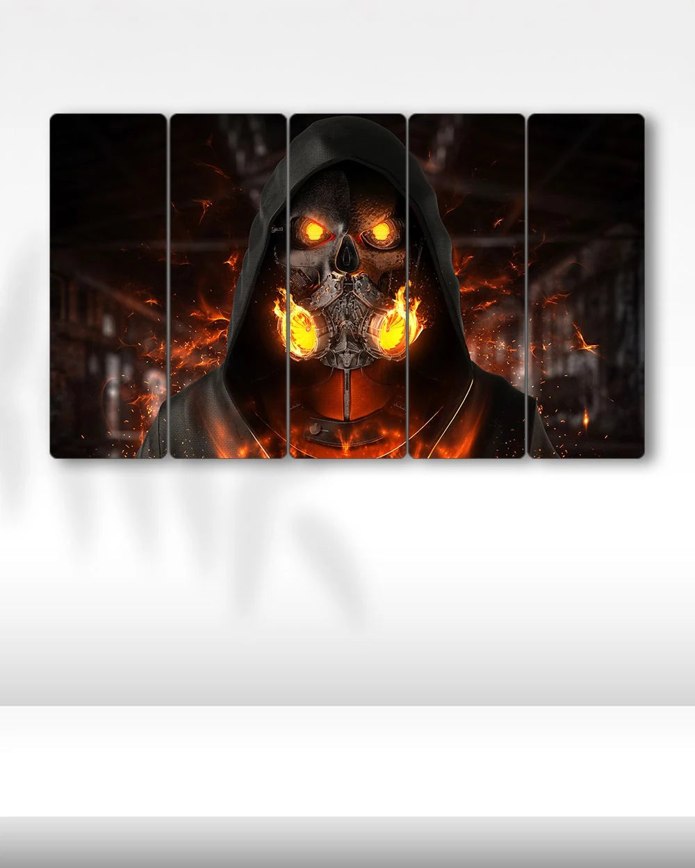 Cehennemin Ateş Maskesi - 5 Parçalı Tablo