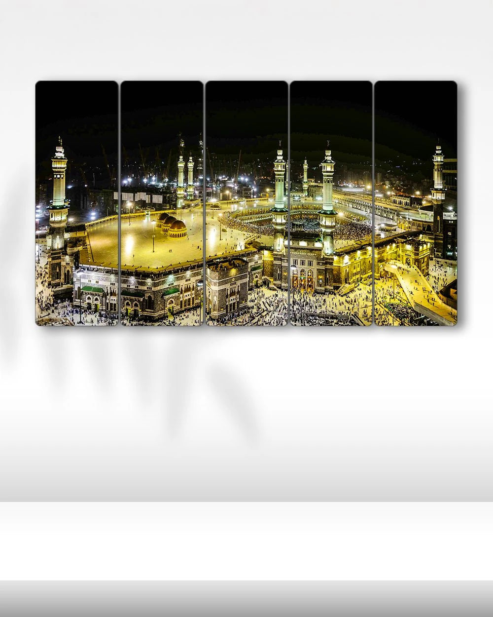 Mescid-i Haram Camii, Kabe, Mekke - 5 Parçalı Dini Tablo