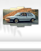 Volkswagen Golf MK2 1989 - 5 Parçalı Araba Tablo