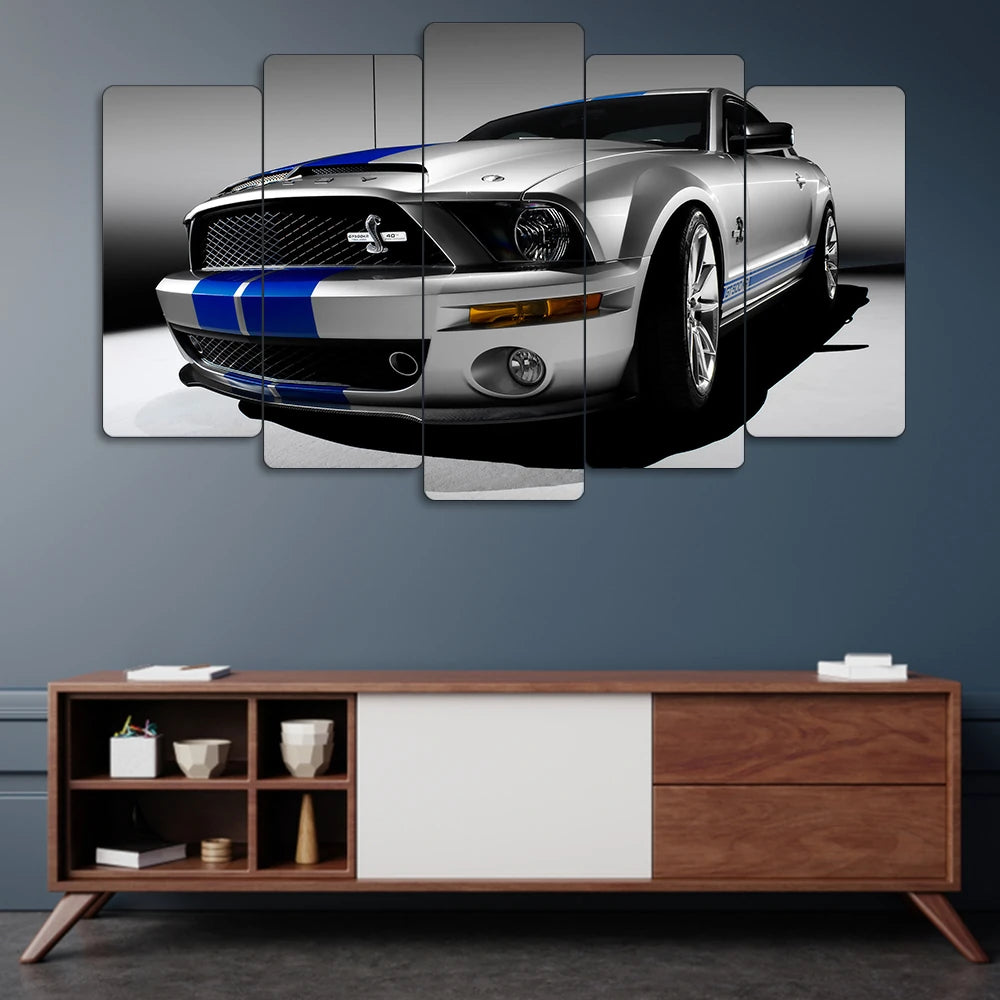 Ford Mustang Shelby GT500KR - 5 Parçalı Araba Tablo