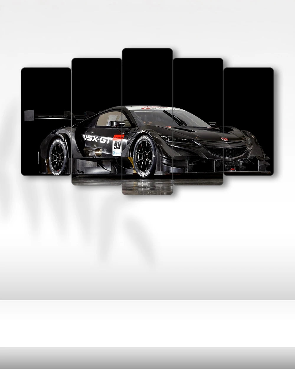 Honda NSX-GT Super GT - 5 Parçalı Araba Tablo