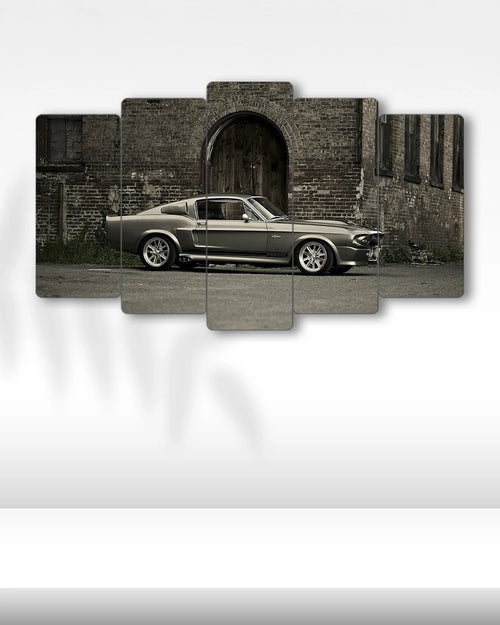 Ford Mustang Shelby GT500 Eleanor - 5 Parçalı Araba Tablo
