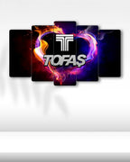 Tofaş Logo - 5 Parçalı Araba Tablo