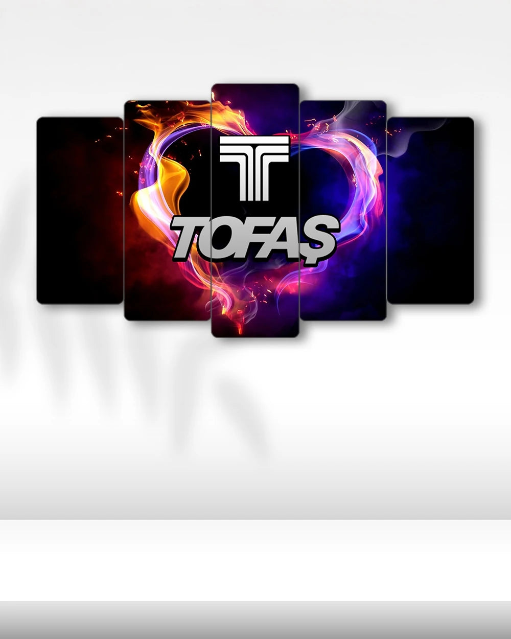 Tofaş Logo - 5 Parçalı Araba Tablo
