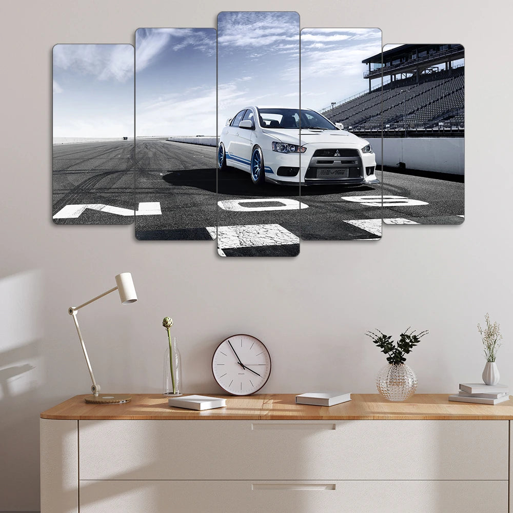 Mitsubishi Lancer Evolution X - 5 Parçalı Araba Tablo